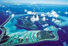 Aerial View of Bora Bora 
