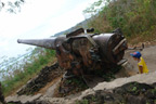 An Historic cannon adds to the mystery and charm of the island of Bora Bora